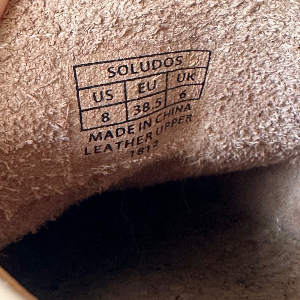 Soludos Ibiza Classic Sneakers Low Top Tan Nubuck Leather size 8 - Picture 6 of 7